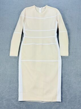 UNTTLD Bodycon Midi Dress Long Sleeve Minimalist Sculpted Panel Sheath